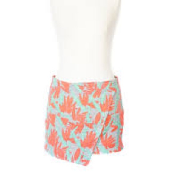 Kenzo Wrap Mini Skirt Bird of Paradise Pattern (15) - Picture 1 of 5